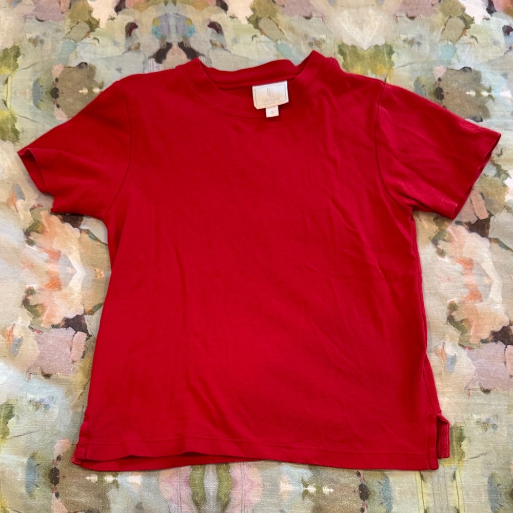 Little English Bright Red Short Sleeve Tee size 5